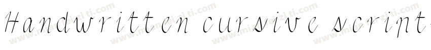 Handwritten cursive script字体转换